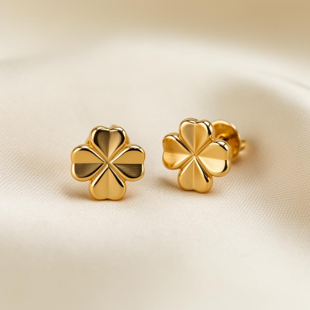 Lucky Clover Stud Earrings